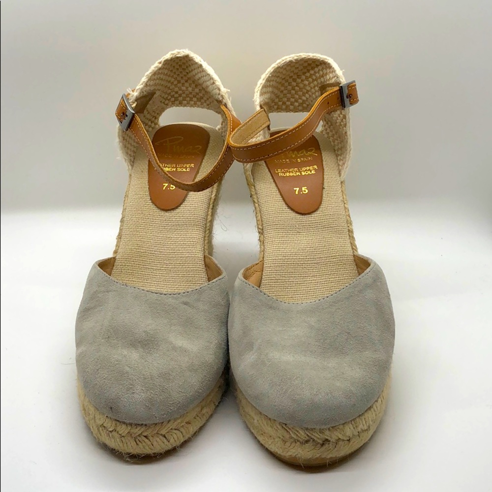 Pinaz Grey Espadrille Wedge